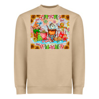 Mushroom christmas coffee class Heavyweight Sweatshirt - CowhideDigitalArt