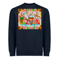 Navy christmas coffee class Heavyweight Sweatshirt - CowhideDigitalArt