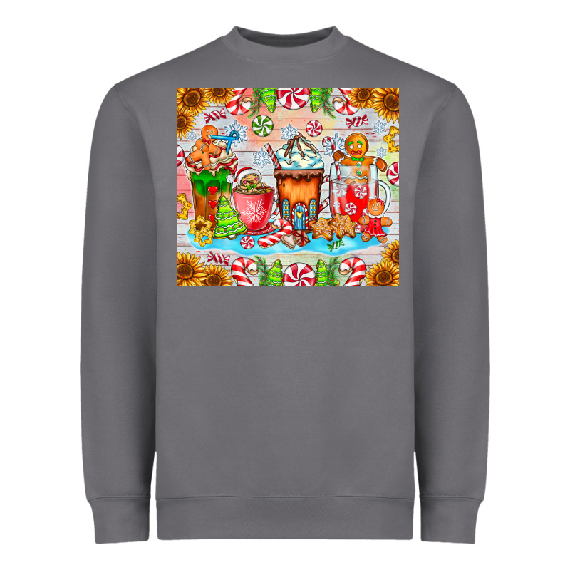 Christmas Coffee Class Heavyweight Sweatshirt by CowhideDigitalArt | Teevron