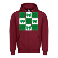 Burgundy st patricks day  2 ös 4.19.29 Zipper Hoodie - CowhideDigitalArt