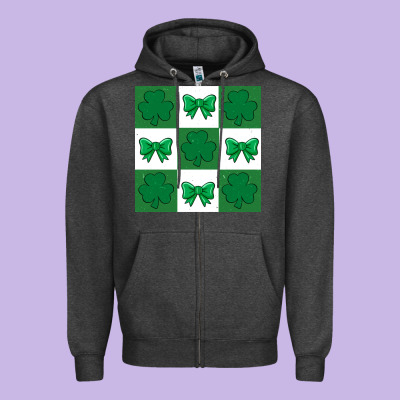St Patricks Day  2 Ös 4.19.29 Zipper Hoodie Designed By Cowhidedigitalart