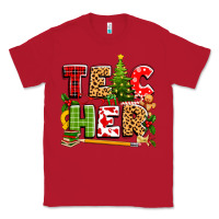 Red teacher christmas Classic Tee - texasbilliewilder