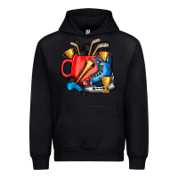 Black hockey coffee Urban Hoodie - AdoDesignShop