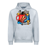 Heather Grey hockey coffee Urban Hoodie - AdoDesignShop