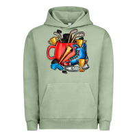 Pigment Oil Green hockey coffee Urban Hoodie - AdoDesignShop