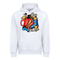 White hockey coffee Urban Hoodie - AdoDesignShop