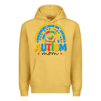 Antique Gold proud autism mom rainbow Premium Hoodie - CowhideDigitalArt