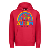 Cardinal proud autism mom rainbow Premium Hoodie - CowhideDigitalArt