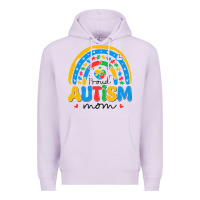 Lilac proud autism mom rainbow Premium Hoodie - CowhideDigitalArt