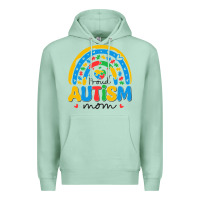 Seafoam proud autism mom rainbow Premium Hoodie - CowhideDigitalArt