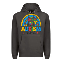 Smoke proud autism mom rainbow Premium Hoodie - CowhideDigitalArt