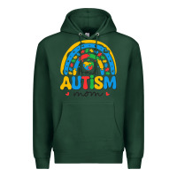 Sports Green proud autism mom rainbow Premium Hoodie - CowhideDigitalArt