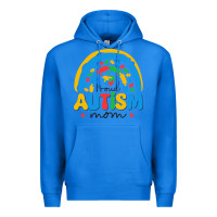 True Royal proud autism mom rainbow Premium Hoodie - CowhideDigitalArt