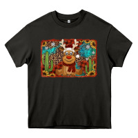 Asphalt western christmas reindeer with background Heavy Core Tee - Jasminsmagicworld