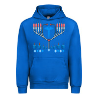 Cobalt jewish hanukkah chanukah doctor medical menorah  gifts Urban Hoodie - trangStudio