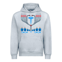Heather Grey jewish hanukkah chanukah doctor medical menorah  gifts Urban Hoodie - trangStudio
