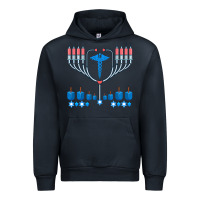 Navy jewish hanukkah chanukah doctor medical menorah  gifts Urban Hoodie - trangStudio