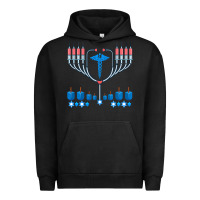 Pigment Black jewish hanukkah chanukah doctor medical menorah  gifts Urban Hoodie - trangStudio