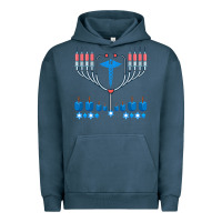 Pigment Midnight Navy jewish hanukkah chanukah doctor medical menorah  gifts Urban Hoodie - trangStudio