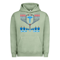 Pigment Oil Green jewish hanukkah chanukah doctor medical menorah  gifts Urban Hoodie - trangStudio