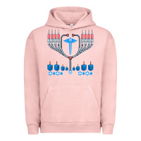Pigment Salmon jewish hanukkah chanukah doctor medical menorah  gifts Urban Hoodie - trangStudio