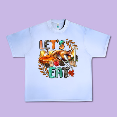 Lets Eat Urban Heavy Tee Designed By Cowgirlartshop