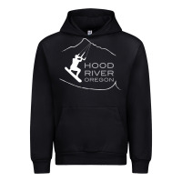 Black Kiteboarding Hood River Oregon, Kitesurfing Urban Hoodie - trangStudio