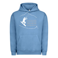 Pigment Pebble Blue Kiteboarding Hood River Oregon, Kitesurfing Urban Hoodie - trangStudio