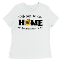 White welcome to our Home Sunflower Ladies Tee - Bettercallsaul