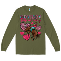 Army Green cowboy take me away Long Sleeve Tee - OliviaCreatesArt
