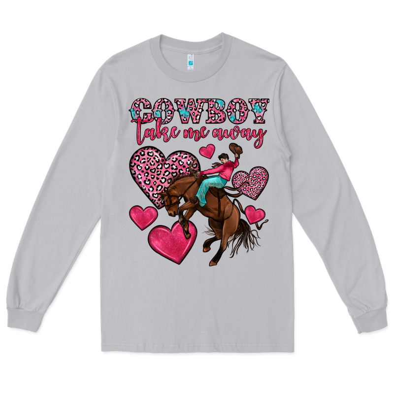 Cowboy Take Me Away Long Sleeve Tee by OliviaCreatesArt | Teevron