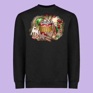 Christmas Elf Heavyweight Sweatshirt Designed By Cowhidedigitalart