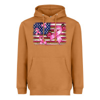 Meerkat breast cancer american flag background Heavyweight Hoodie - BarkalooDesign