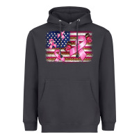 Smoke breast cancer american flag background Heavyweight Hoodie - BarkalooDesign