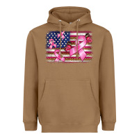 Toasted Coconut breast cancer american flag background Heavyweight Hoodie - BarkalooDesign
