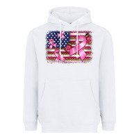 White breast cancer american flag background Heavyweight Hoodie - BarkalooDesign