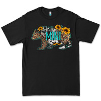 Black baby bear mini sunflowers leopard cowhide mother's day Premium Tee - Jasminsmagicworld