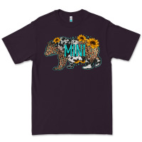 Plum baby bear mini sunflowers leopard cowhide mother's day Premium Tee - Jasminsmagicworld