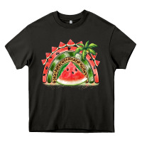 Asphalt watermelon slice  rainbow Heavy Core Tee - BarkalooDesign
