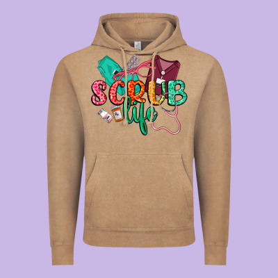 Scrub Life Vintage Hoodie Designed By Cowgirlartshop