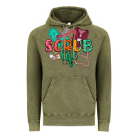 Vintage Olive Scrub life Vintage Hoodie - CowGirlArtShop