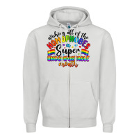 Dove Grey wishing all of the homophobes uncomfortable month Zipper Hoodie - Artiststas