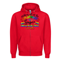 Red wishing all of the homophobes uncomfortable month Zipper Hoodie - Artiststas