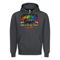 Smoke wishing all of the homophobes uncomfortable month Zipper Hoodie - Artiststas