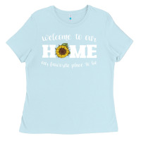 Baby Blue welcome to our Home Sunflower Ladies Tee - Bettercallsaul