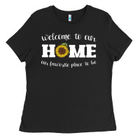 Black welcome to our Home Sunflower Ladies Tee - Bettercallsaul