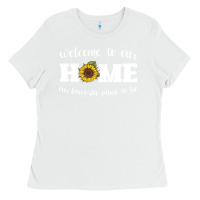 White welcome to our Home Sunflower Ladies Tee - Bettercallsaul