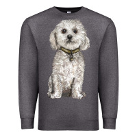 Charcoal Heather bichon frise dog Premium Sweatshirt - BarkalooDesign