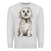 Dove Grey bichon frise dog Premium Sweatshirt - BarkalooDesign