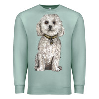 Seafoam bichon frise dog Premium Sweatshirt - BarkalooDesign